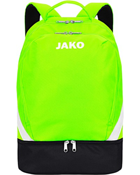 Personalisierbarer JAKO Sport Rucksack mit Bodenfach Neongrün/Schwarz