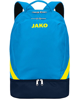 Personalisierbarer JAKO Sport Rucksack mit Bodenfach JAKO Blau/Neongelb