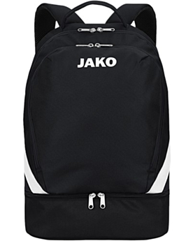 Personalisierbarer JAKO Sport Rucksack mit Bodenfach Schwarz