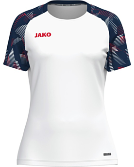 JAKO T-Shirt Sonic stylisches Funktionsshirt für Damen weiß/marine/rot