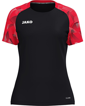 JAKO T-Shirt Sonic stylisches Funktionsshirt für Damen schwarz/rot