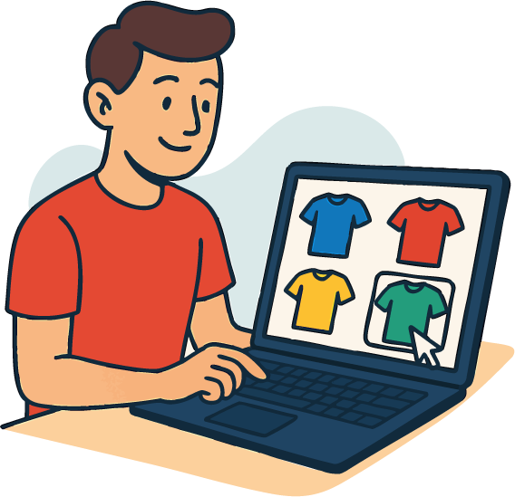 Trikot aus Katalog aussuchen